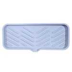 support savon silicone self draining moderne gris vert blanc rayures horizontales