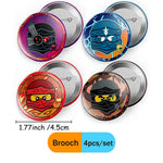 décoration anniversaire ninja multicolore bracelets assiettes verres festif enfants pack 20 assiettes 10 verres