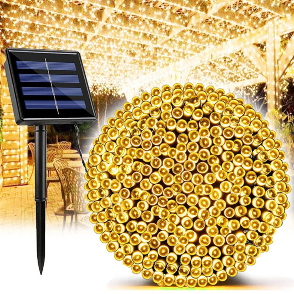 guirlande lumineuse solaire multicolore individuelles moderne extérieure ip65 spikes led assemblage