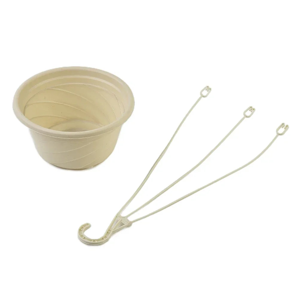 pots suspendus blancs modernes crochets métalliques balcon jardin decorationextérieurporte plantespaniersuspendus