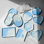 moules silicone savon blanc bleu marbré nuages moderne minimaliste artisanal DIYDecorationObjetArtisanalResinePlatreRangement
