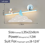 lampe murale moderne astronaute étoiles lune blanc doré crème minimaliste chambre enfant