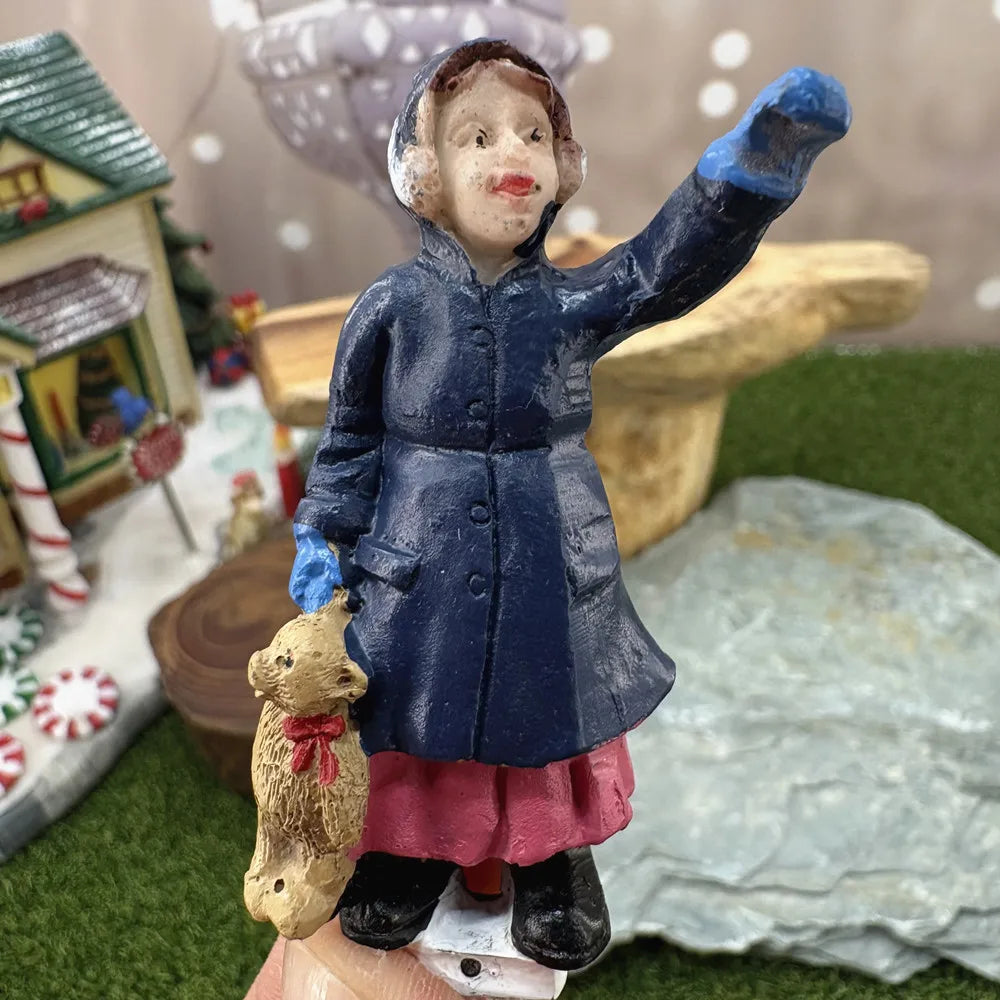 figurines miniatures rouge bleu noir beige vert marron classiques adhésives jouets