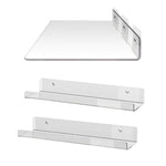 étagère murale transparente moderne adhésive réutilisable 20x10cm 30x10cm sans perçage
