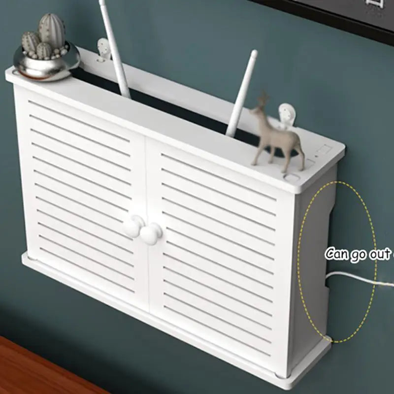 meuble rangement mural blanc moderne lignes verticales porte organisation blanc respectueux environnement