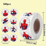 sticker cartoon super héros géométrique blanc rouge bleu vert doré adhésif bricolage scrapbooking enveloppe