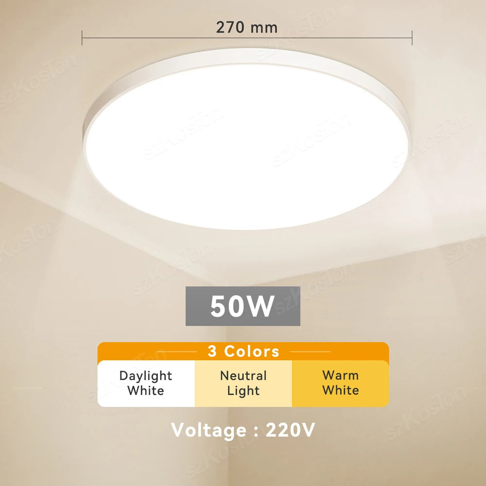 lampe led moderne blanc 220v acrylique abs surface cuisine salon chambre