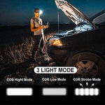 lampe frontale led cob modes étanche noir bleu rouge flash camping