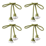 rubans rideaux modernes vert olive rose pâle gris clair franges tissu opaque