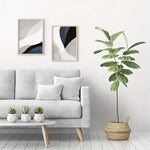 tableaux abstraits contemporains minimalistes sans cadre blanc gris noir beige
