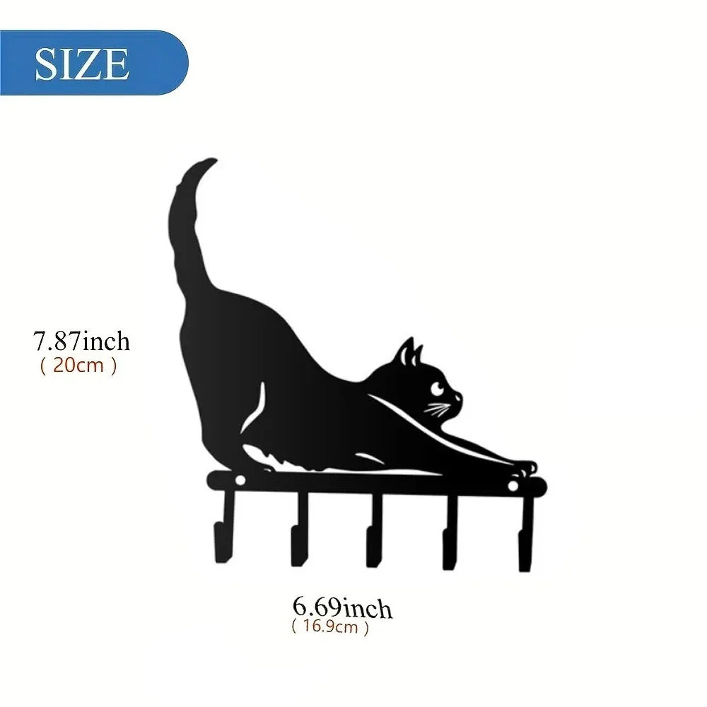 statues extérieures silhouettes chats noirs minimaliste tringle jardin