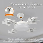 ventilateur plafonnier led lampe pales télécommande blanc moderne minimaliste contemporain