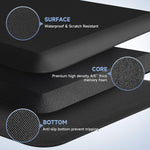 tapis noir imperméable antidérapant moderne épais 4/5 pouces confortable salon sol PVC resistant traces