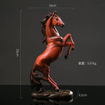 statuette cheval résine blanc noir rouge réaliste brillante décoration classique sculpturalSTONEBASE