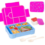 boîte lunch bento rectangulaire compartimentée étanche poignées motifs licornes enfant