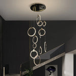 suspension circulaire or élégante strass contemporaine clips câbles haute qualité certifications multiples