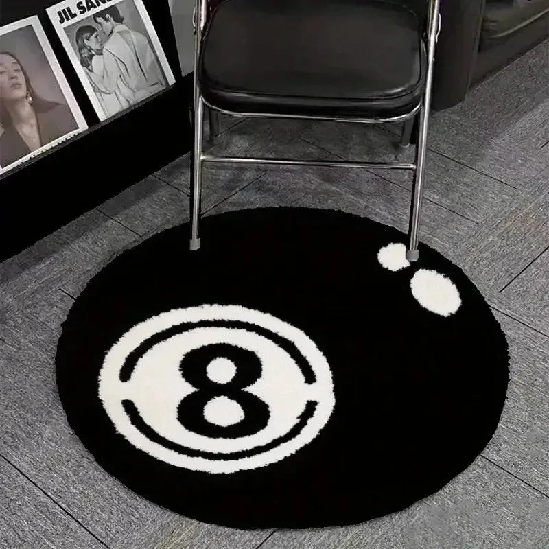 tapis noir bilard antidérapant polyester doux moderne salon chambre coucher
