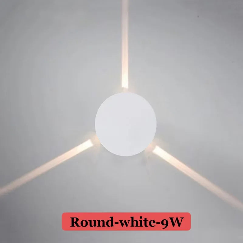 applique murale led moderne carrée adhésive blanc noir minimaliste