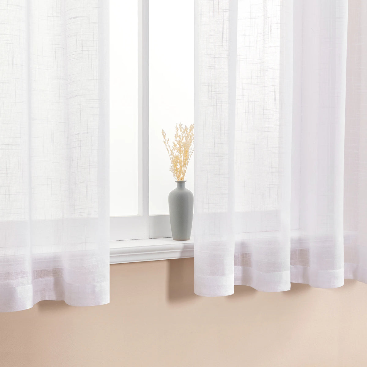 rideau moderne blanc semi transparent finement tissé fenêtre maison 132x160cm