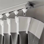 crochets rideau blancs opaques coton lisses modernes réglables pack 50pcs maison