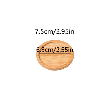 plateau bois naturel support tasse petit socle rond décoratif cuisine moderne vaisselle bois