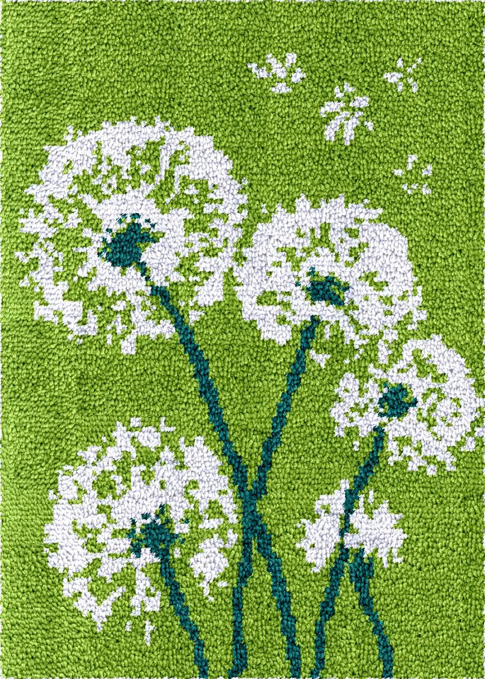 tapisserie crochet fleurs coeurs rouleaux grille instructions laine blanche multicolore