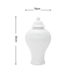 vase blanc doré rayures verticales moderne élégant couvercle décoration maison