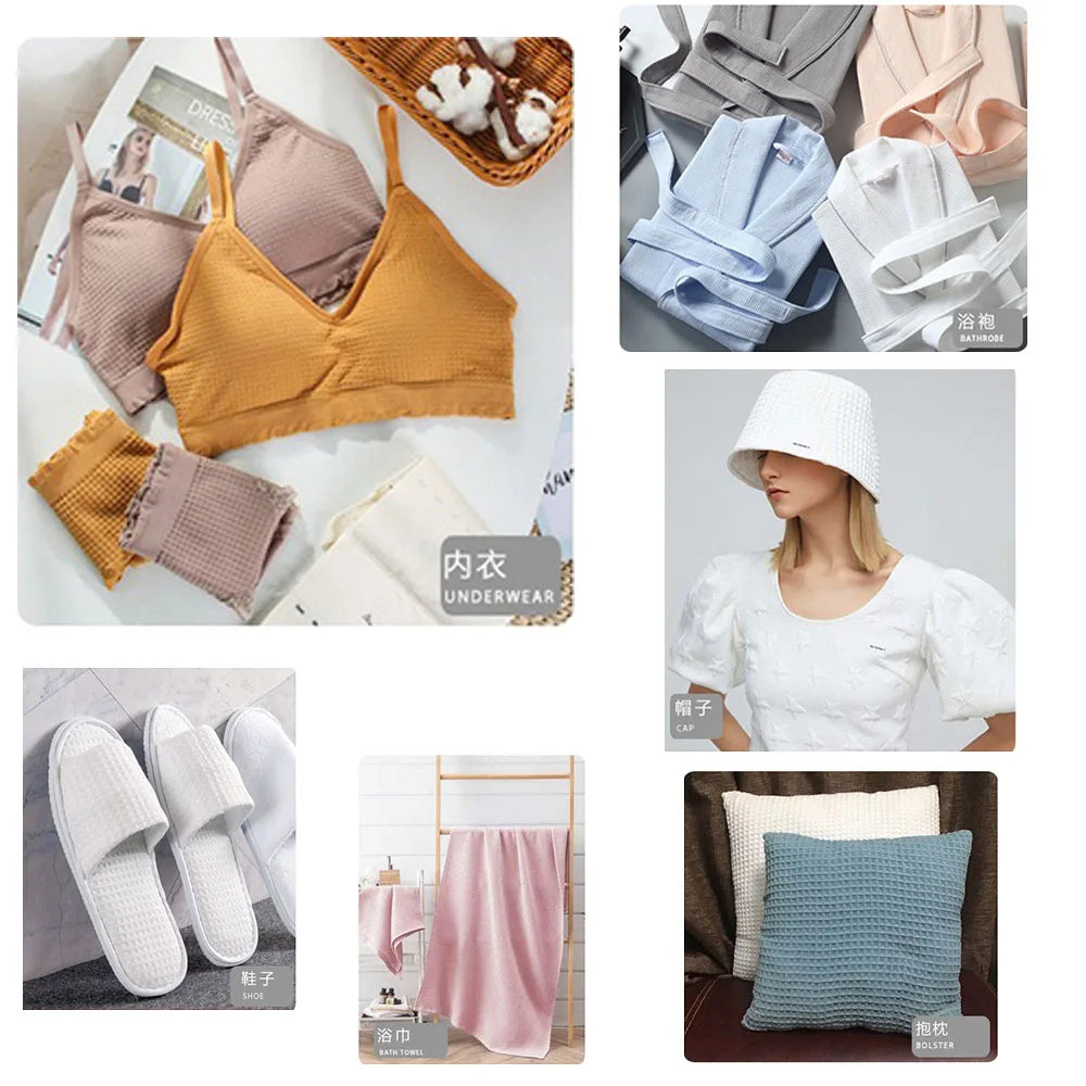 tissu coton polyester carreaux texture moderne absorbant rapide anti déchirure serviettes sous vetements chaussons