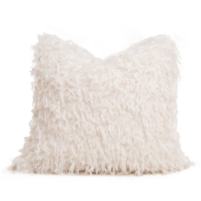 coussin décoratif géométrique vert beige blanc contemporain salon lit voiture 45x45cm