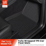 tapis sol voiture noir rayures horizontales minimaliste anti dérapant boucle spécifique imperméable intérieur auto