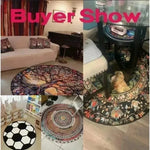 tapis rond père noël lanterne magique moderne salon chambre extérieur festive polyester