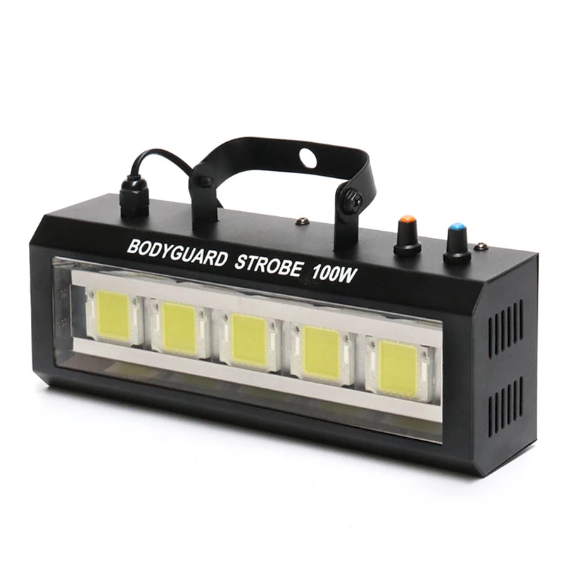 projecteur led 100w stroboscopique commande sonore dj discothèque fête lumière moderne