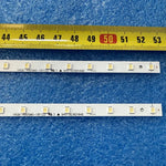 ruban led argenté moderne 49cm diodes alignées fixations invisibles connecteurs extrémités
