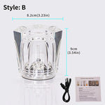 lampe table led cristal transparent moderne rechargeable usb adjustable lumière chambre coucher
