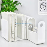 organisateur blanc minimaliste rangement livre stylo bloc notes plantes to do listiaux