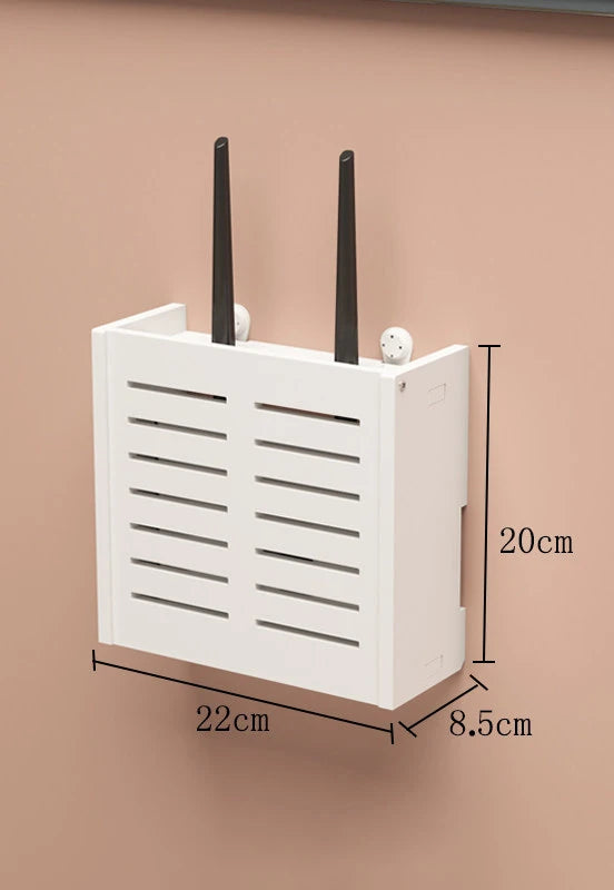 cache réseaux souriant wifi antennes décoration moderne blanc ventilation grille