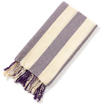 serviette plage coton vert clair beige rayures moderne absorbante entretien facile océan noël franges