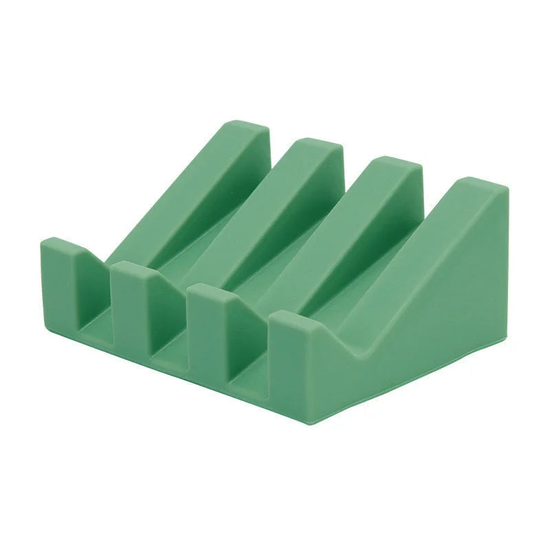support savon silicone vert rouge moderne salle bain cuisine durable auto drainant éponges