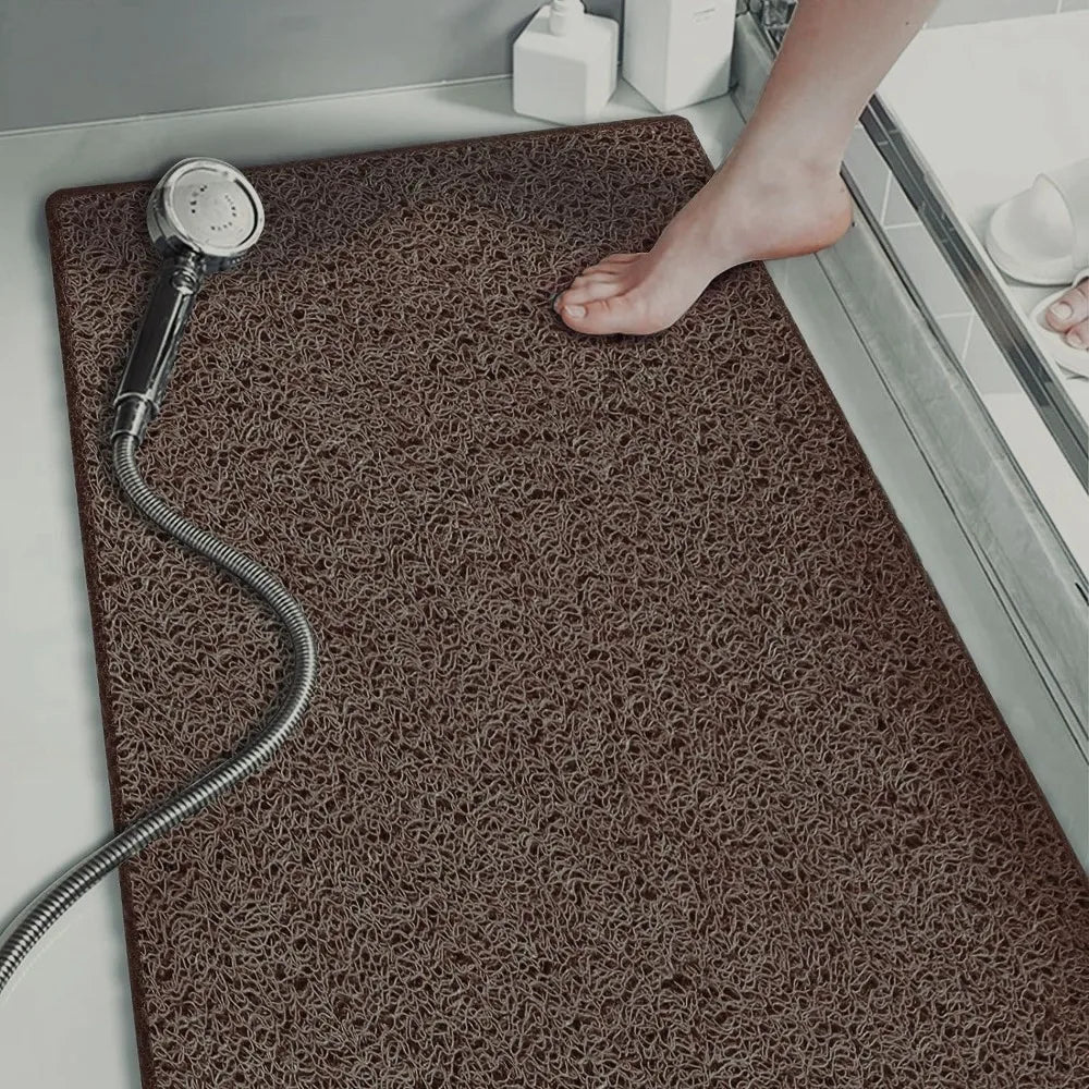 tapis bain moderne beige clair gris doux antidérapant respectueux environnement 45x75cm