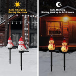 Détail du bonhomme de neige décoratif avec LED blanc chaud