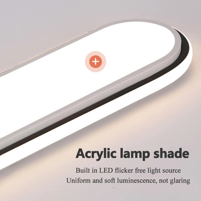 lampe led moderne blanche rectangulaire sans fixation visible 53cm 38cm
