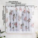 rideau floral transparent plissé romantique imprimé dentelle salon européen américain