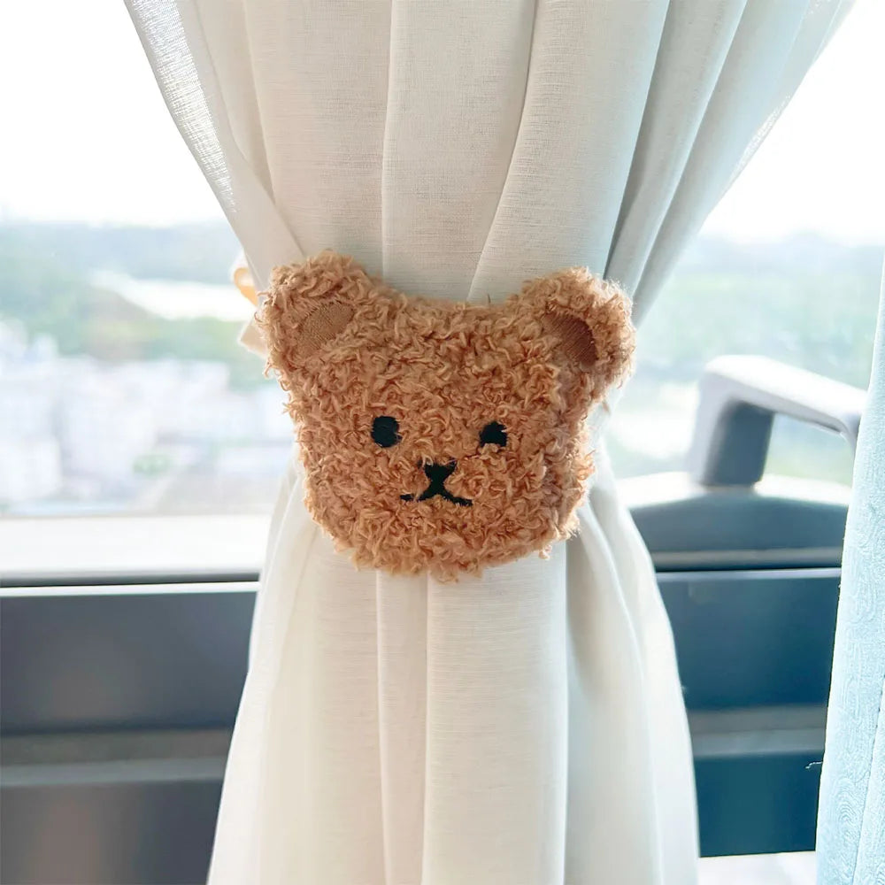 rideau polonais coton fleurs animaux adhésif décoratif moderne chambre enfants