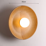 lampe murale bois clair rayures horizontales led moderne 15cm 18cm 28cm 35cm