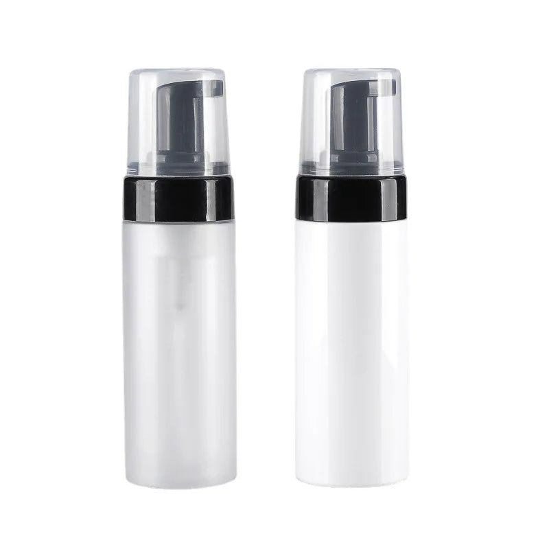 flacon cosmétique blanc mat pompe distributeur savon mousse rechargeable salle bain