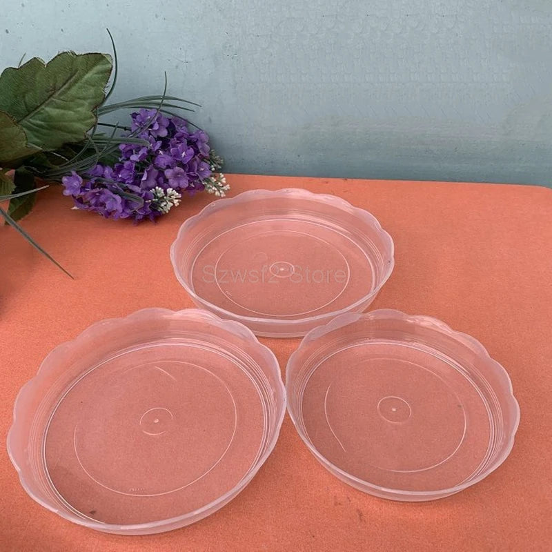 assiettes transparentes modernes plastique pp non enduit 10cm 11.2cm 13cm 13.8cm