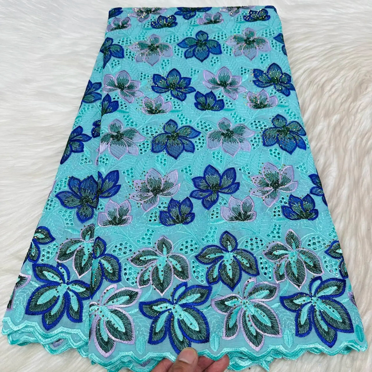 tissu coton voile dentelle broderie strass violet vert rose bleu mariage party