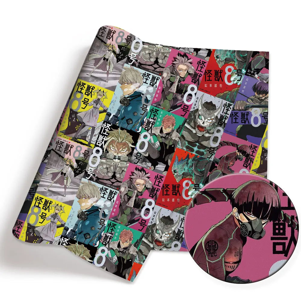 tapis souris informatique coton imprimé personnages animés multicolore pop art moderne