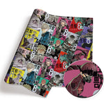 tapis souris informatique coton imprimé personnages animés multicolore pop art moderne