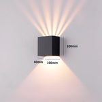 applique murale moderne led éclairage extérieur balcon facile ip55 hydrofuge noir vers haut